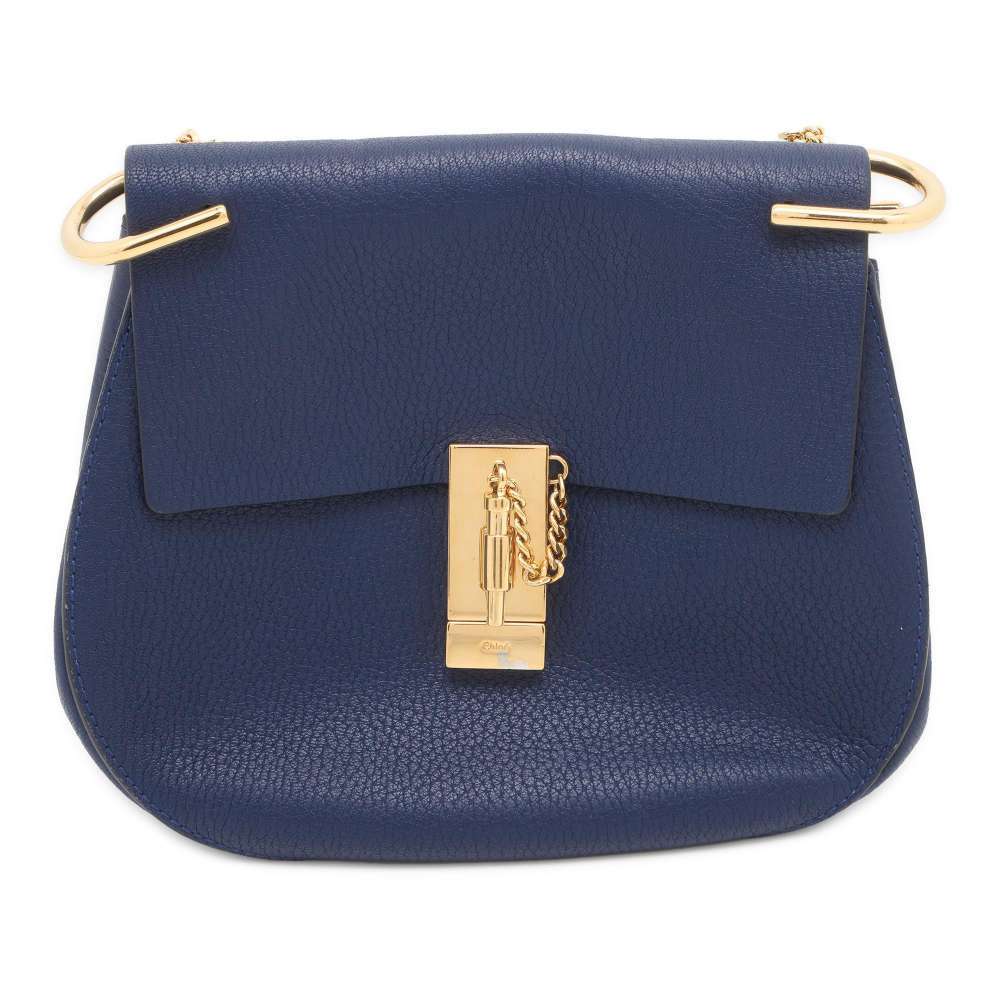 Chloe Chain Shoulder Bag Drew Chloe Bag Navy